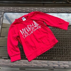 Red Merry Christmas Kids Shirt Size 4T